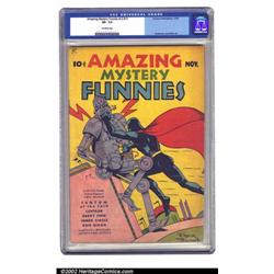 Amazing Mystery Funnies v2 #11 (Centaur, 1939) CGC VF- 7.5 Off-white pages. Robot covers are hot,...