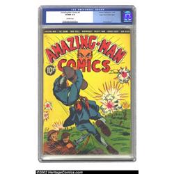 Amazing-Man #8 Mile High pedigree (Centaur, 1939) CGC VF/NM 9.0 Off-white pages. This is another...