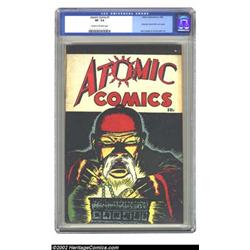 Atomic Comics #1 (Green Publishing Co., 1946) CGC VF- 7.5 Cream to off-white pages. This classic...