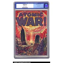 Atomic War! #1 (Ace, 1952) CGC VF/NM 9.0 Cream to off-white pages. Atom bomb covers are highly pr...