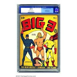 Big 3 #1 (Fox, 1940) CGC VF- 7.5 Cream to off-white pages. Fox Features packaged their three popu...
