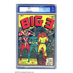 Big 3 #7 Rockford pedigree (Fox, 1942) CGC VF- 7.5 Cream to off-white pages. This action-packed c...