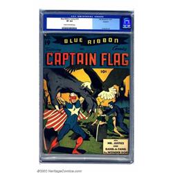 Blue Ribbon #19 Rockford pedigree (MLJ, 1941) CGC VF 8.0 Cream to off-white pages. Captain Flag,...