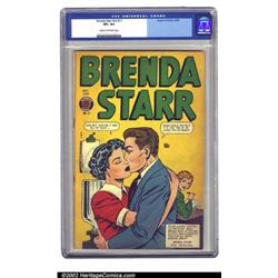 Brenda Starr Vol. 2, #11 (Four Star, 1949) CGC VF+ 8.5 Cream to off-white pages. A striking green...