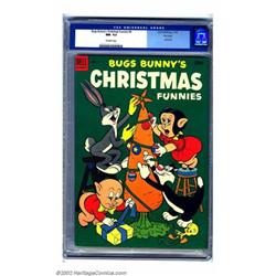 Bugs Bunny's Christmas Funnies #4 File copy (Dell, 1953) CGC NM- 9.2 Off-white pages. Gorgeous co...