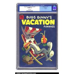 Bugs Bunny's Vacation Funnies #4 Dell File copy (Dell, 1954) CGC VF/NM 9.0 Off-white pages. This...