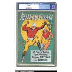 Bulletman #1 (Fawcett, 1941) CGC VF+ 8.5 Cream to off-white pages. One of Fawcett's earliest supe...