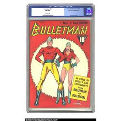 Bulletman #2 Mile High pedigree (Fawcett, 1941) CGC NM 9.4 Off-white pages. Mac Raboy was one of...