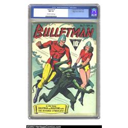 Bulletman #7 Mile High pedigree (Fawcett, 1942) CGC NM 9.4 Off-white to white pages. In this issu...