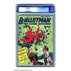 Bulletman #8 Pennsylvania pedigree (Fawcett, 1942) CGC NM+ 9.6 Off-white to white pages. If you a...