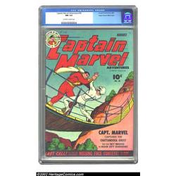 Captain Marvel Adventures #38 Mile High pedigree (Fawcett, 1944) CGC NM 9.4 Off-white to white pa...