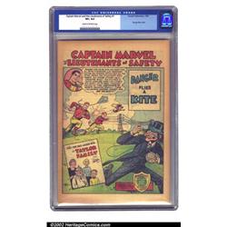 Captain Marvel and the Lieutenants of Safety #1 (Fawcett, 1950) CGC VF+ 8.5 Cream to off-white pa...