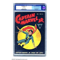 Captain Marvel Jr. #1 (Fawcett, 1942) CGC VG+ 4.5 Cream to off-white pages. Mac Raboy made an ind...