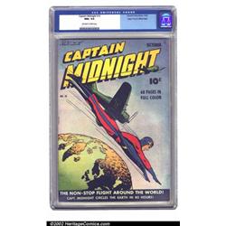 Captain Midnight #13 Mile High pedigree (Fawcett, 1943) CGC NM+ 9.6 Off-white to white pages. We'...