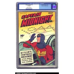 Captain Midnight #16 Mile High pedigree (Fawcett, 1944) CGC VF 8.0 Off-white to white pages. The...