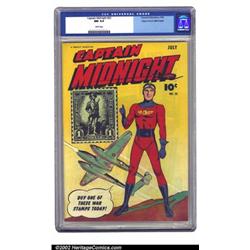 Captain Midnight #22 Mile High pedigree (Fawcett, 1944) CGC NM 9.4 White pages. This stamp cover...