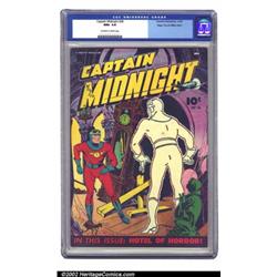 Captain Midnight #26 Mile High pedigree (Fawcett, 1944) CGC NM+ 9.6 Off-white to white pages. Cap...