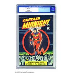 Captain Midnight #52 Mile High pedigree (Fawcett, 1947) CGC NM 9.4 Off-white pages. King Kong, Go...