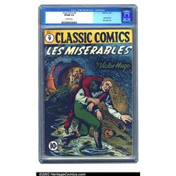 Classic Comics #9, Les Miserables (Gilberton, 1943) CGC VF/NM 9.0 Off-white pages. Before there t...