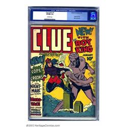 Clue Comics #1 (Hillman Fall, 1943) CGC VF/NM 9.0 Off-white pages. Hillman Periodicals was all ov...