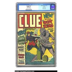 Clue Comics #1 Rockford pedigree (Hillman Fall, 1943) CGC VF/NM 9.0 Cream to off-white pages. Thi...