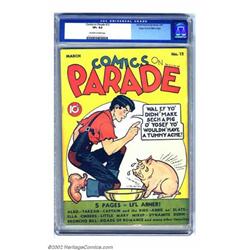 Comics On Parade #12 Mile High pedigree (United Features Syndicate, 1939) CGC VF+ 8.5 Off-white t...