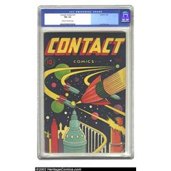 Contact Comics #12 (Aviation Press, 1946) CGC FN+ 6.5 Cream to off-white pages. L. B. Cole is kno...