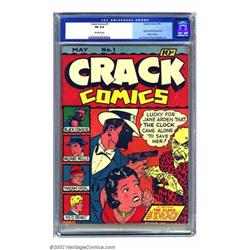 Crack Comics #1 (Quality, 1941) CGC FN 6.0 Off-white pages. This issue features the origin and fi...