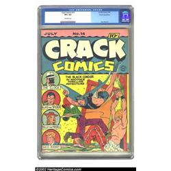 Crack Comics #14 Cosmic Aeroplane pedigree (Quality, 1941) CGC VF+ 8.5 Off-white pages. Featuring...