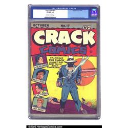 Crack Comics #17 (Quality, 1941) CGC VF/NM 9.0 Off-white pages. Everyone will be drawn into this...