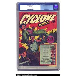 Cyclone Comics #1 (Bilbara, 1940) CGC NM 9.4 Off-white to white pages.  You certainly don't often...