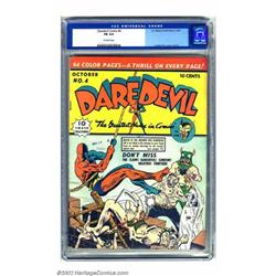 Daredevil Comics #4 (Lev Gleason, 1941) CGC FN 6.0 Off-white pages. Charles Biro's cover has the...