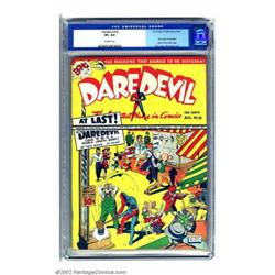 Daredevil Comics #18 (Lev Gleason, 1943) CGC VF+ 8.5 Off-white pages. One of the more colorful an...