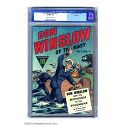 Don Winslow #2 Rockford pedigree (Fawcett, 1943) CGC VF/NM 9.0 Cream to off-white pages. Here is...