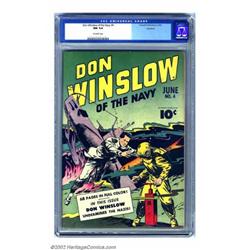 Don Winslow #4 Rockford pedigree (Fawcett, 1943) CGC NM 9.4 Off-white pages. Without a doubt, thi...