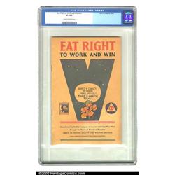 Eat Right to Work and Win #nn (Swift & Company, 1942) CGC VF 8.0 Cream to off-white pages. Here i...