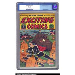 Exciting Comics #37 (Nedor Publications, 1945) CGC NM 9.4 Off-white pages. Alex Schomburg created...
