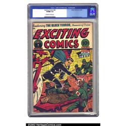 Exciting Comics #40 (Nedor Publications, 1945) CGC VF/NM 9.0 Off-white to white pages. The Black...