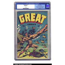 Great Comics #1 Barrel O Fun Variant (Novak, 1945) CGC NM 9.4 White pages. This is a great L. B....