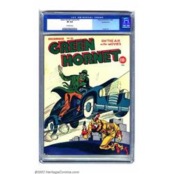 Green Hornet Comics #10 Pennsylvania pedigree (Harvey, 1942) CGC VF 8.0 Off-white pages. Harvey c...