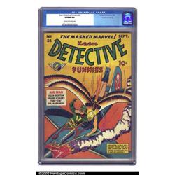 Keen Detective Funnies #24 Cosmic Aeroplane pedigree (Centaur, 1940) CGC VF/NM 9.0 Cream to off-w...