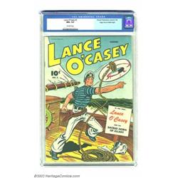 Lance O'Casey #2 Mile High pedigree (Fawcett, 1946) CGC NM+ 9.6 Off-white pages. This short-lived...