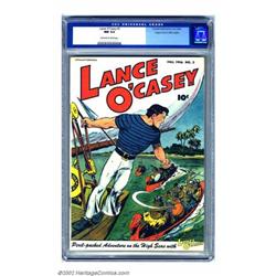 Lance O'Casey #3 Mile High pedigree (Fawcett, 1946) CGC NM 9.4 Off-white to white pages. Biding y...