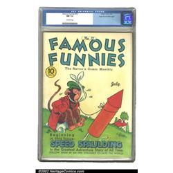 Famous Funnies #72 Mile High pedigree (Eastern Color, 1940) CGC NM 9.4 Off-white pages. This is t...