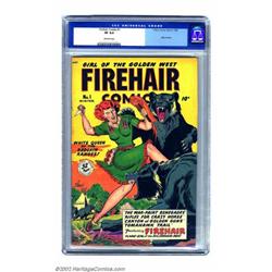 Firehair Comics #1 (Fiction House, 1948) CGC VF 8.0 Off-white pages. First appearing in Rangers C...