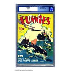Funnies #39 Mile High pedigree (Dell, 1940) CGC VG 4.0 Off-white pages. One long cover crease and...