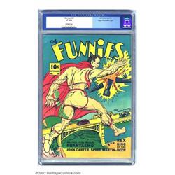 Funnies #47 Mile High pedigree (Dell, 1940) CGC VF 8.0 Off-white pages. A Dell superhero? It happ...