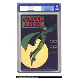 Green Lama #1 Mile High pedigree (Spark Publications, 1944) CGC VF/NM 9.0 Cream to off-white page...