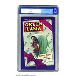 Green Lama #7 Mile High pedigree (Spark Publications, 1946) CGC VF+ 8.5 White pages. Mac Raboy of...