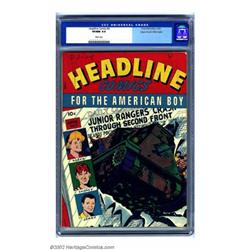 Headline Comics #3 Mile High pedigree (Prize, 1943) CGC VF/NM 9.0 White pages. What? A Mile high-...
